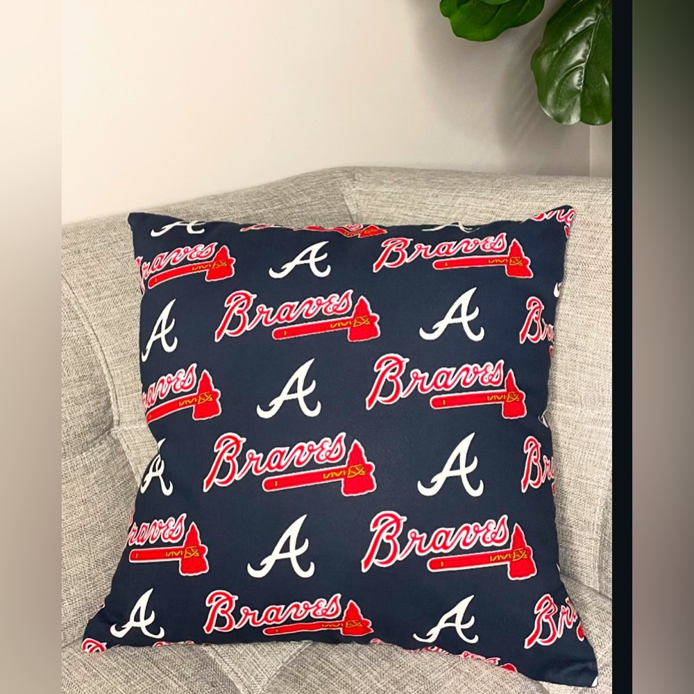 Brand New Atlanta Braves Baseball Custom Made Pillow